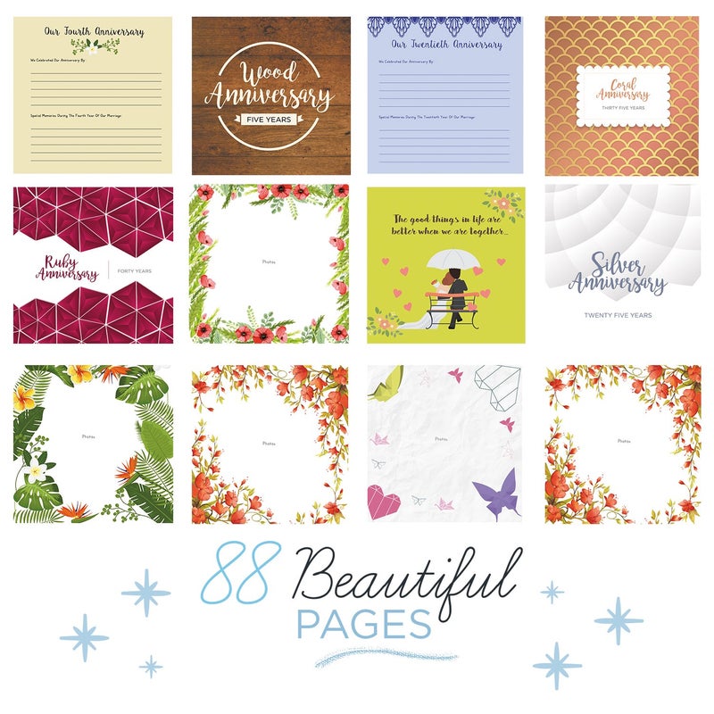 Unconditional rosie Memory Book | A Hardcover Wedding Memory Album To Document Wedding Anniversaries From The 1st To 50th Year |Gifts for Bride and Groom | Wedding Planner Book - Image 4
